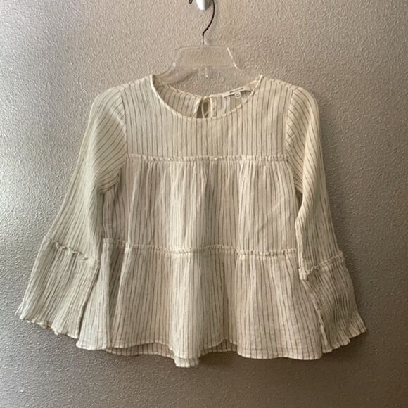 🟢3 items for $20—//MADEWELL tiered top haysboro stripe long sleeve tie back - Picture 11 of 11
